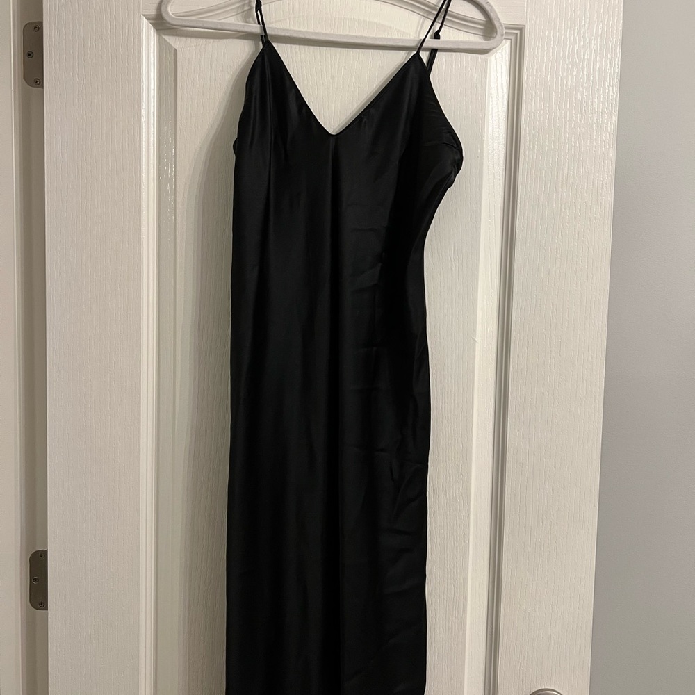 Banana Republic Black Silk Slip Dress